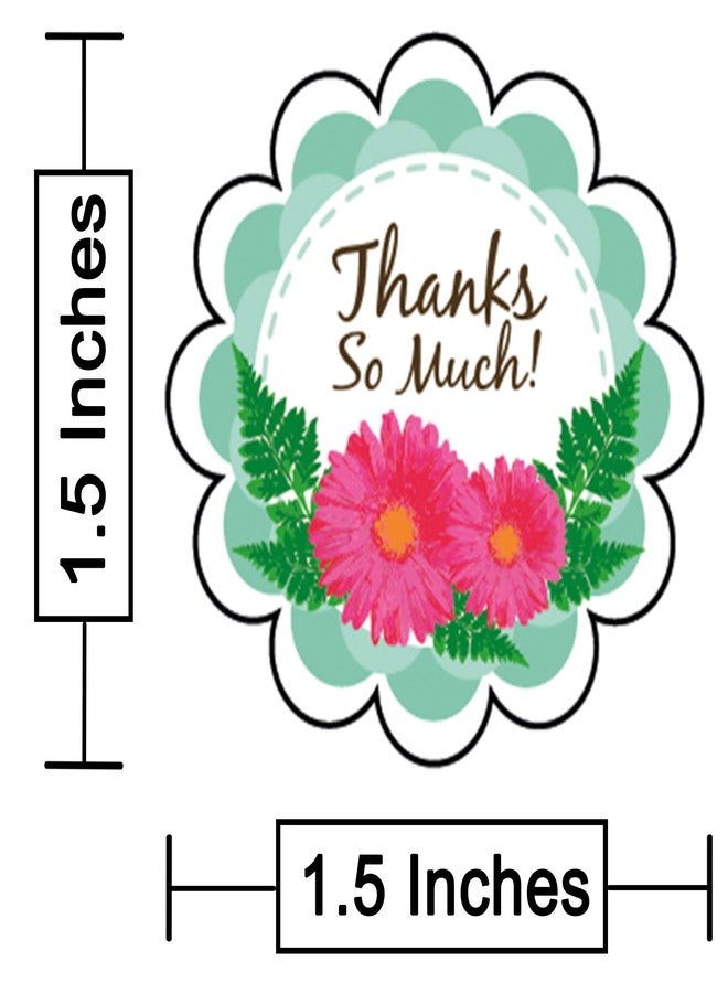 D2C Gift Wrap Stickers Floral Printed in Shape Thank You 4 Design Sticker Labels for Gift Wrapping | Greeting Card Sticker | Decorative Craft Sealing Stickers (30 Pcs) - Image 5